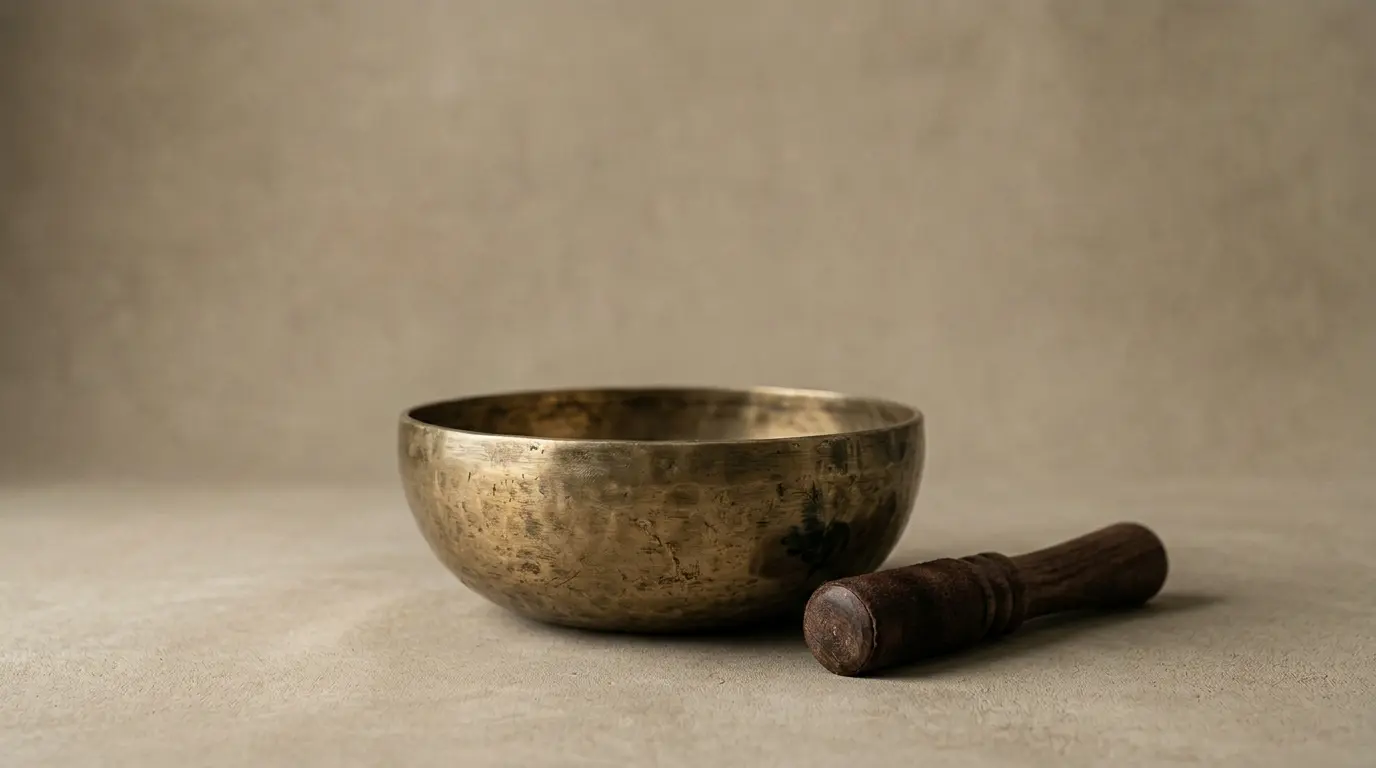 Authentic Tibetan Antique Nave Singing Bowl (25-26 cm)